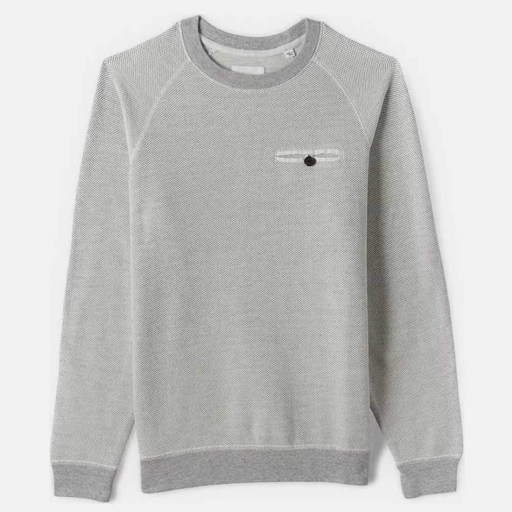 Billy Reid Tommy Crew in Light Grey XL